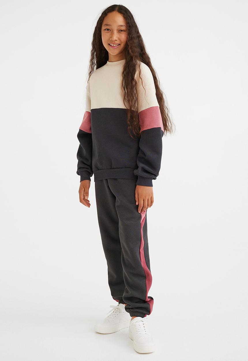 H&M - Block-coloured sweatshirt - dark grey/block-coloured