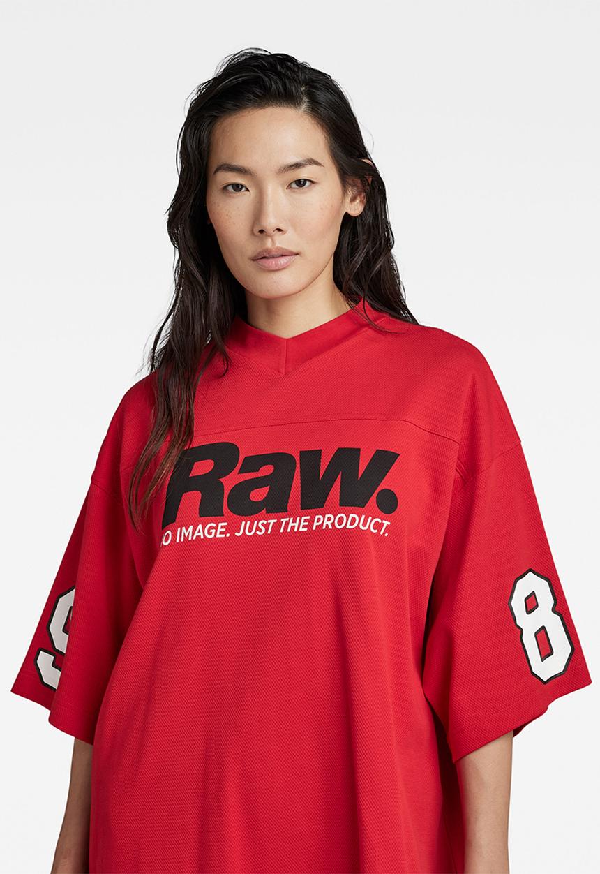 G-STAR - 5xl raw tight mock v t - acid red