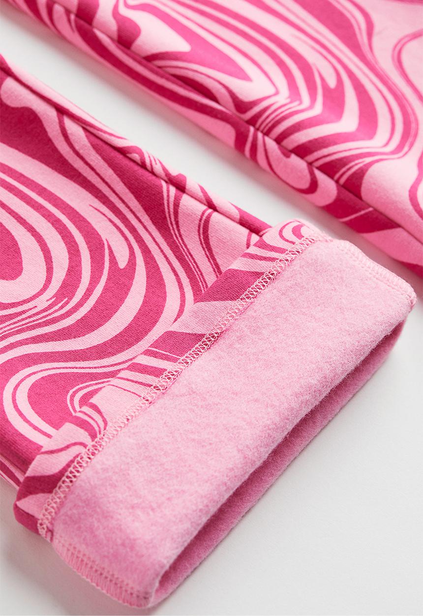 H&M - Flared leggings - cerise/patterned