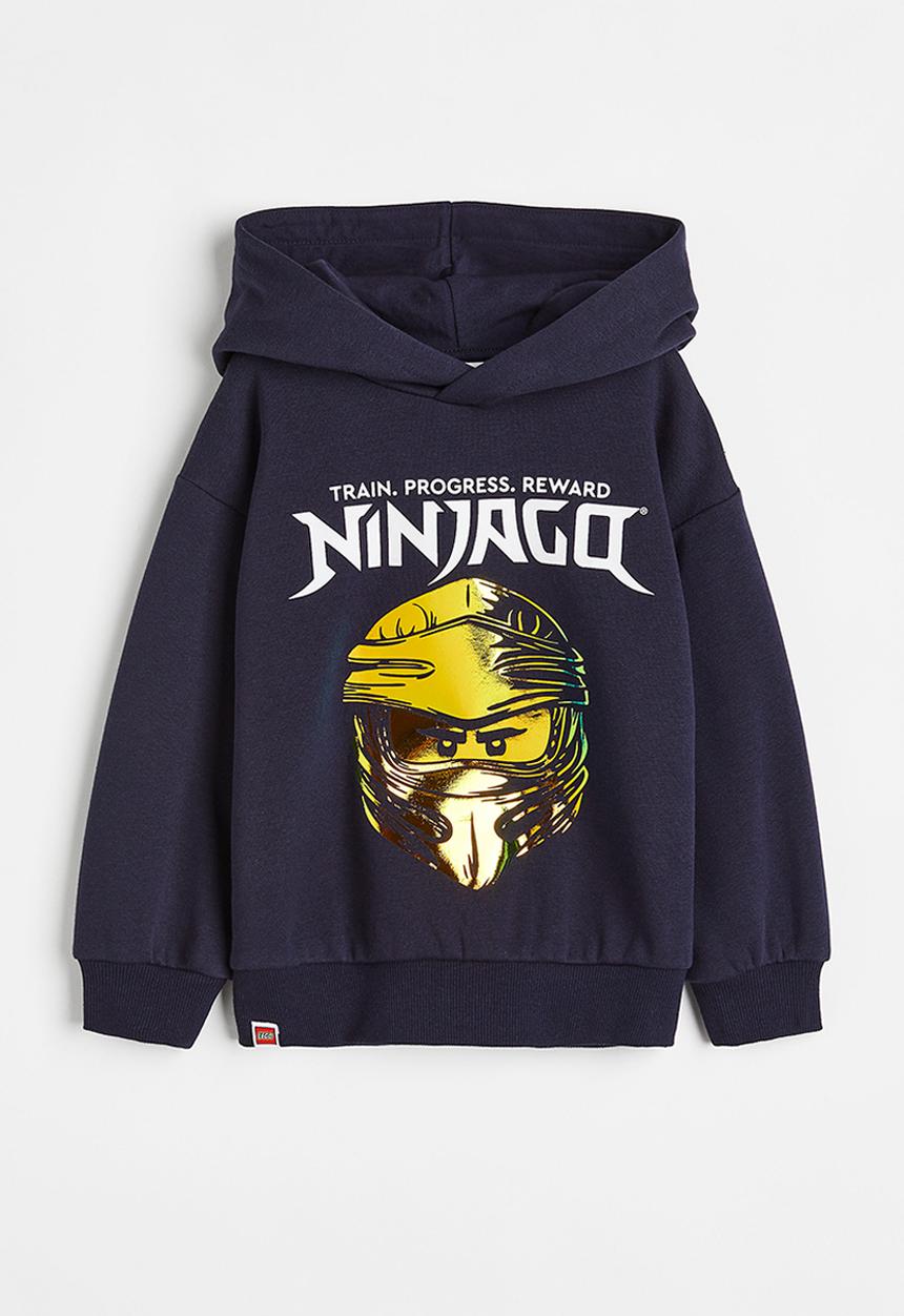H&M - Printed hoodie - dark blue/ninjago