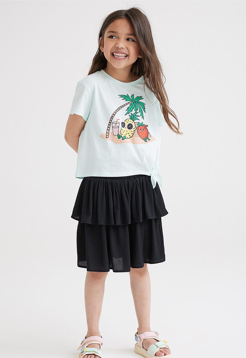 H&M - Tiered skirt - black