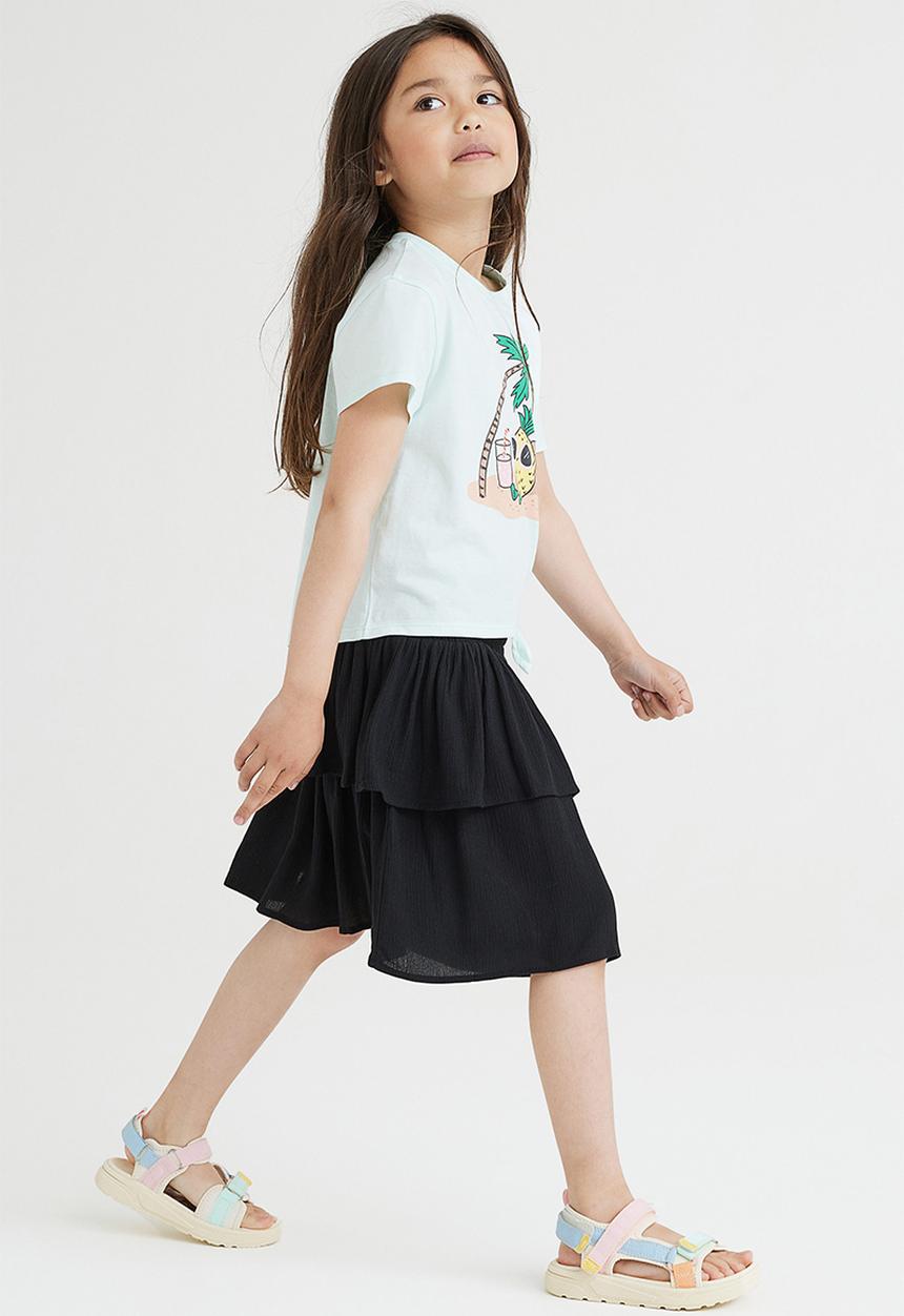 H&M - Tiered skirt - black