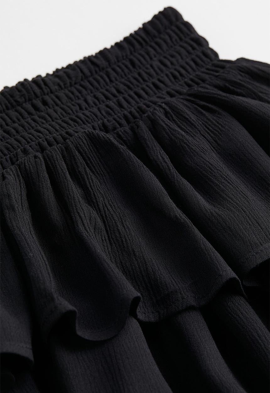 H&M - Tiered skirt - black