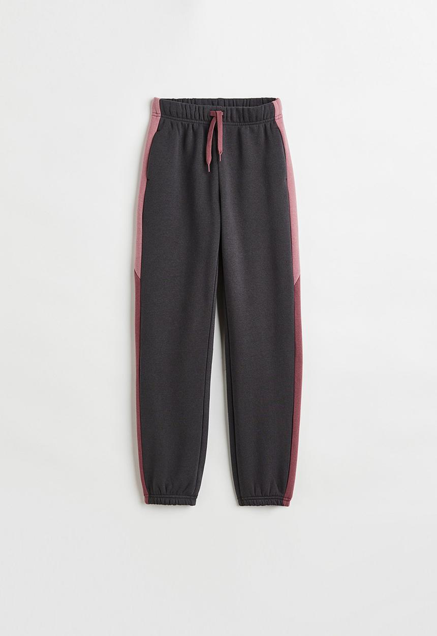 H&M - Joggers - dark grey/pink