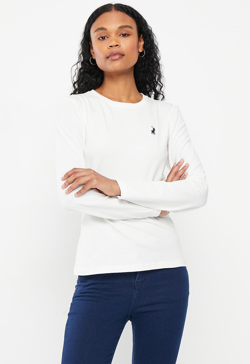 POLO - Women sml pony ls T-shirt - ecru
