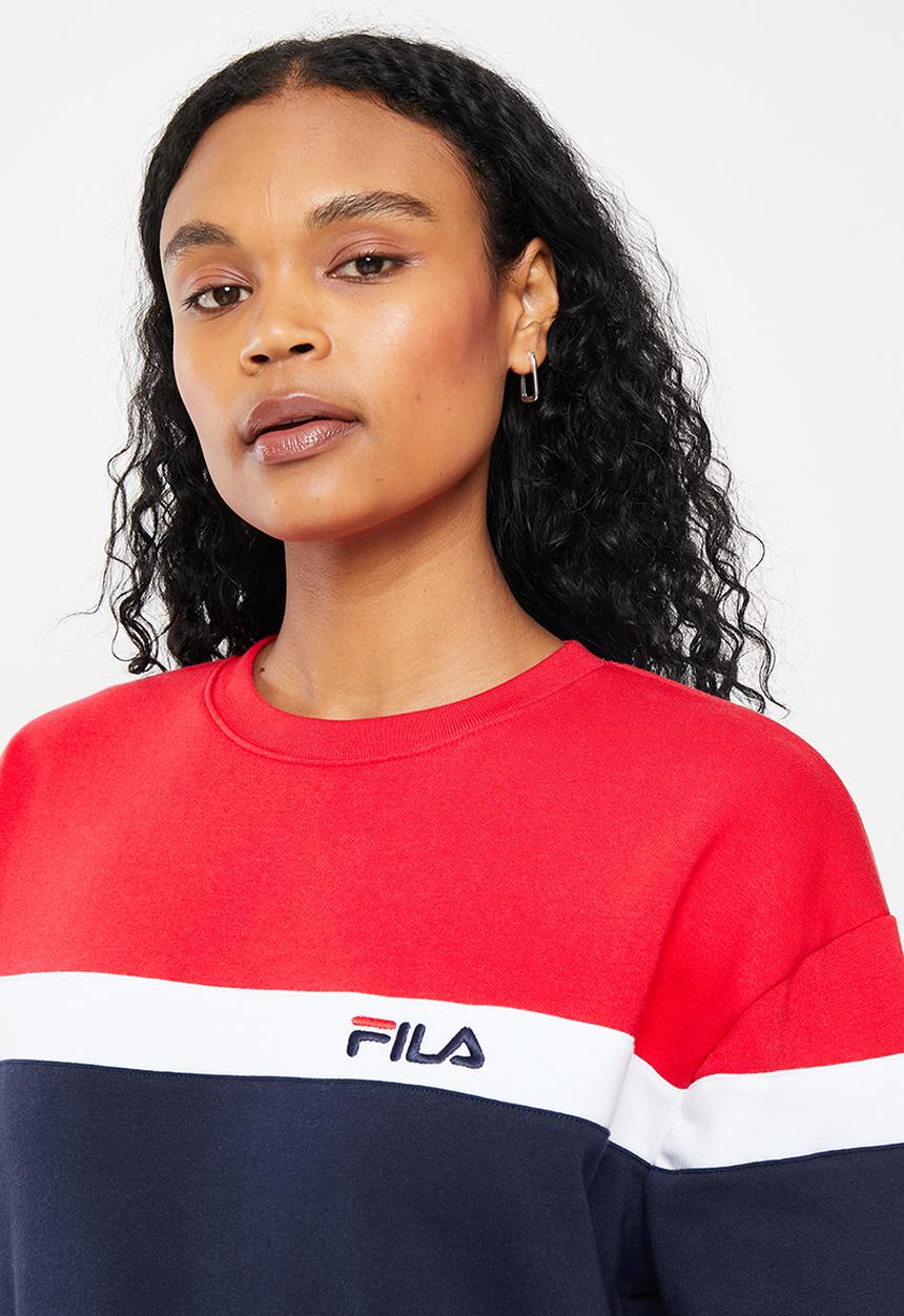 FILA - Ingrid sweatshirt - peacoat/white/chinese red