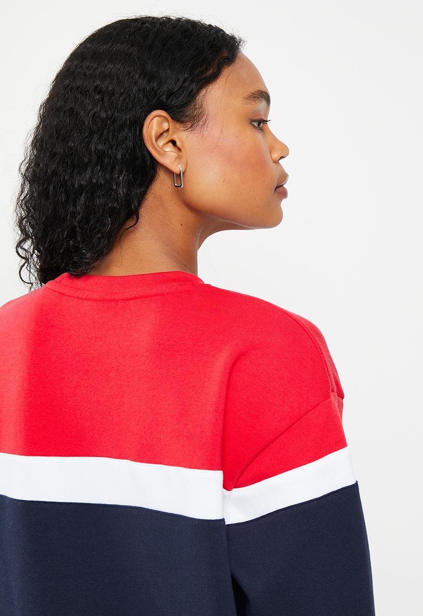 FILA - Ingrid sweatshirt - peacoat/white/chinese red