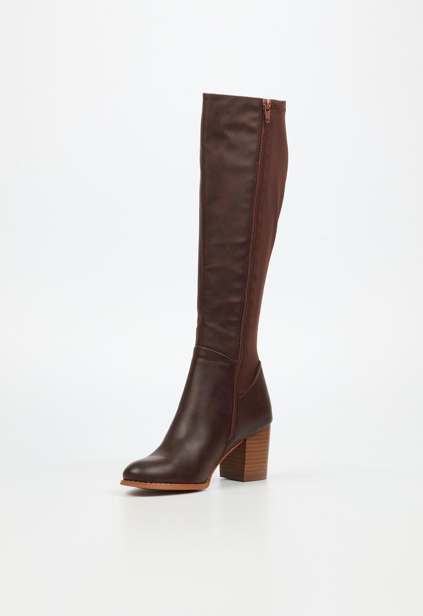 Miss Black - Ahlam 7 knee length boot - chocolate