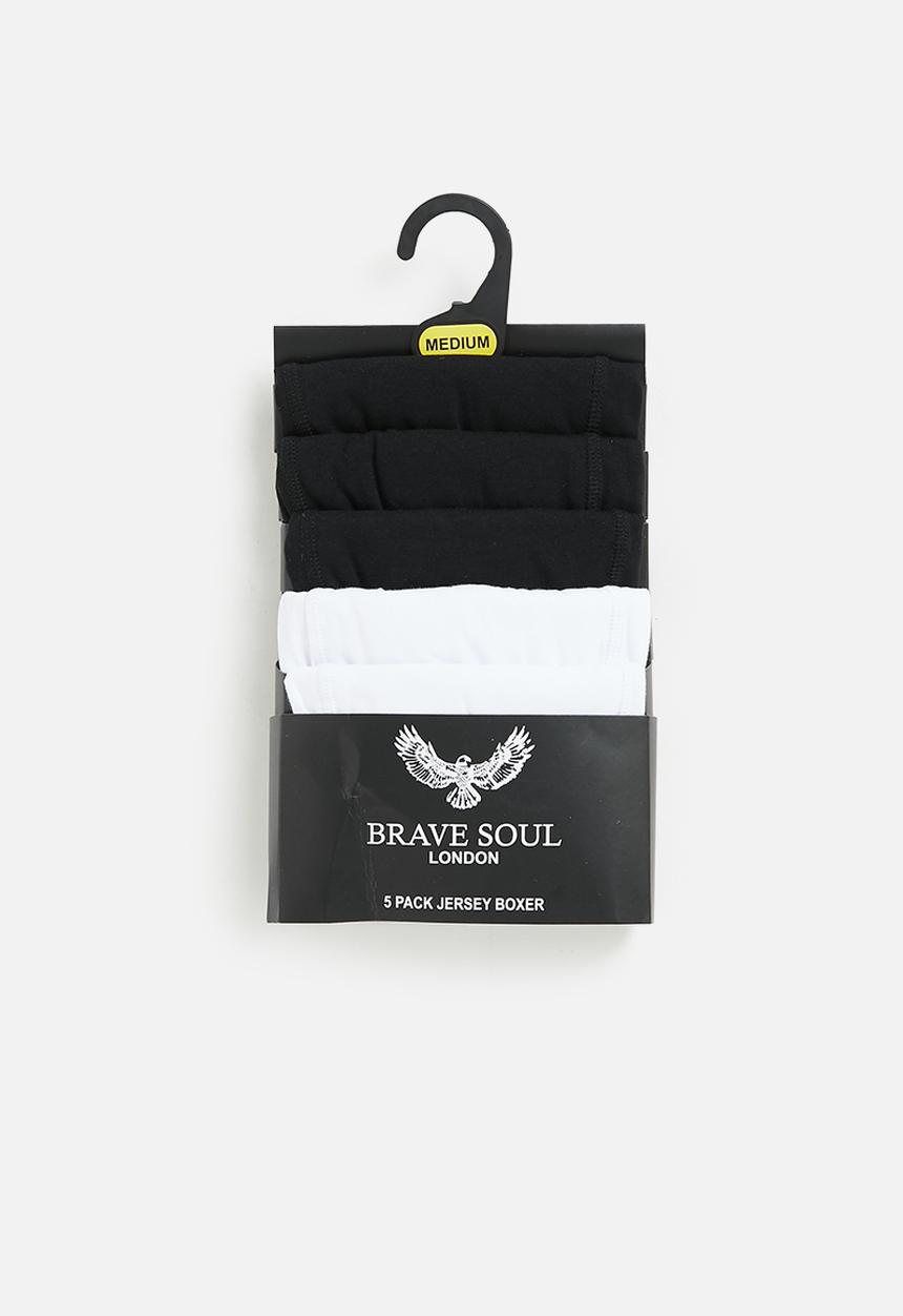 Brave Soul - Signature underwear 5 pack - black & white