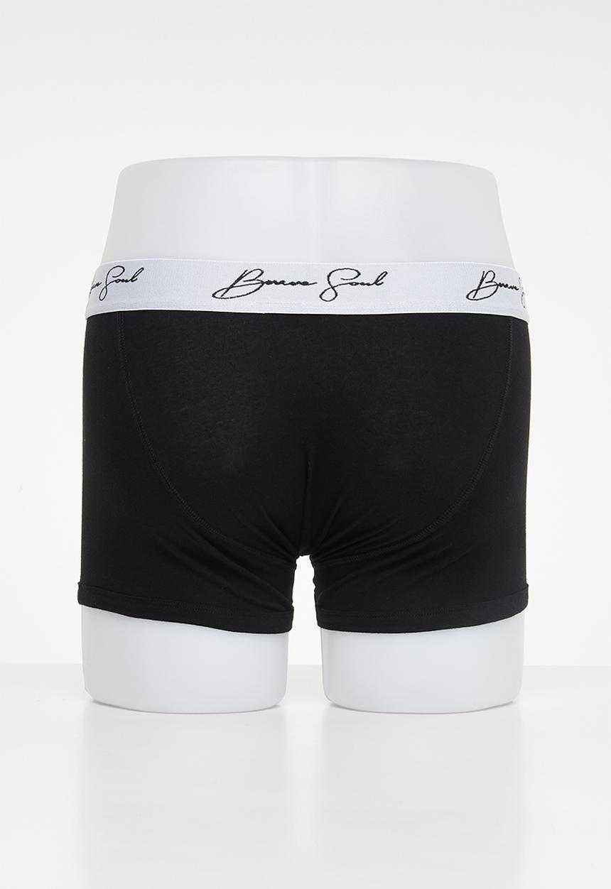 Brave Soul - Signature underwear 5 pack - black & white