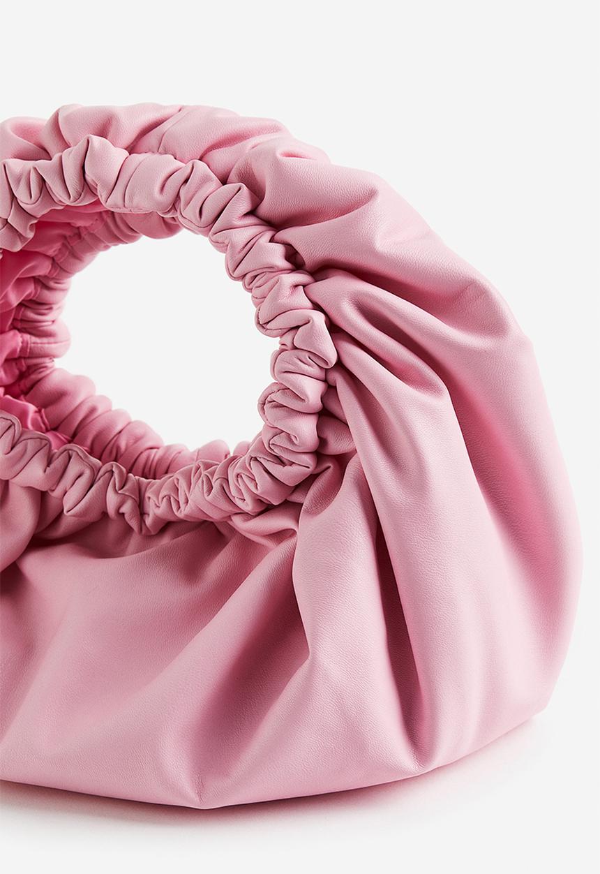 H&M - Gathered mini bag - light pink