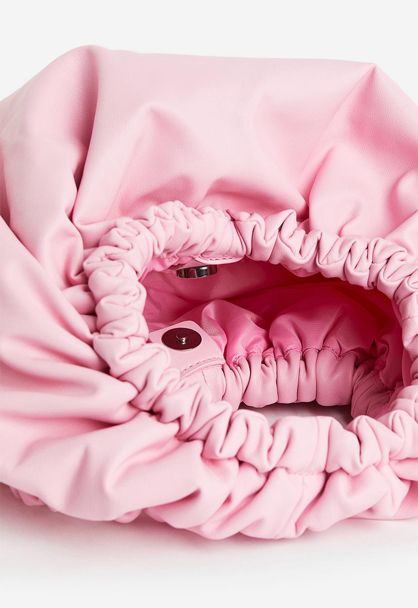 H&M - Gathered mini bag - light pink