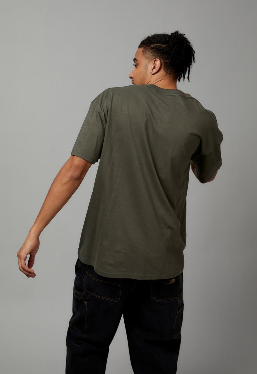 Cotton On -  Oversized open gallery t-shirt - hunter green & offline