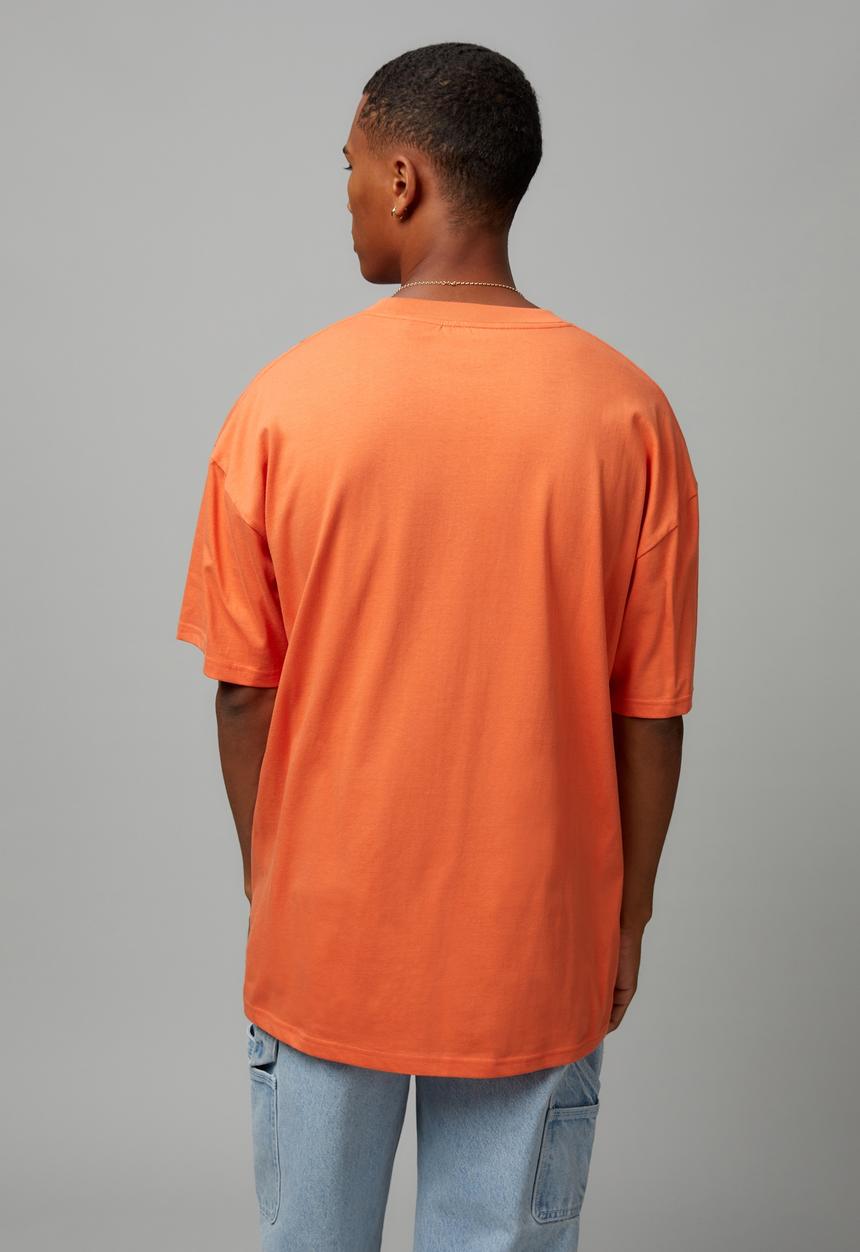 Cotton On - Oversized open gallery t-shirt - Orange, time & space 
