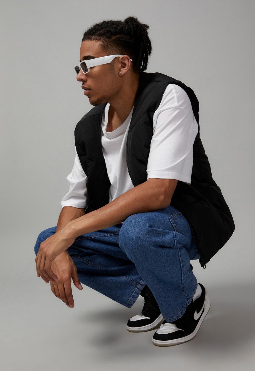 Cotton On - Street puffer vest - black 