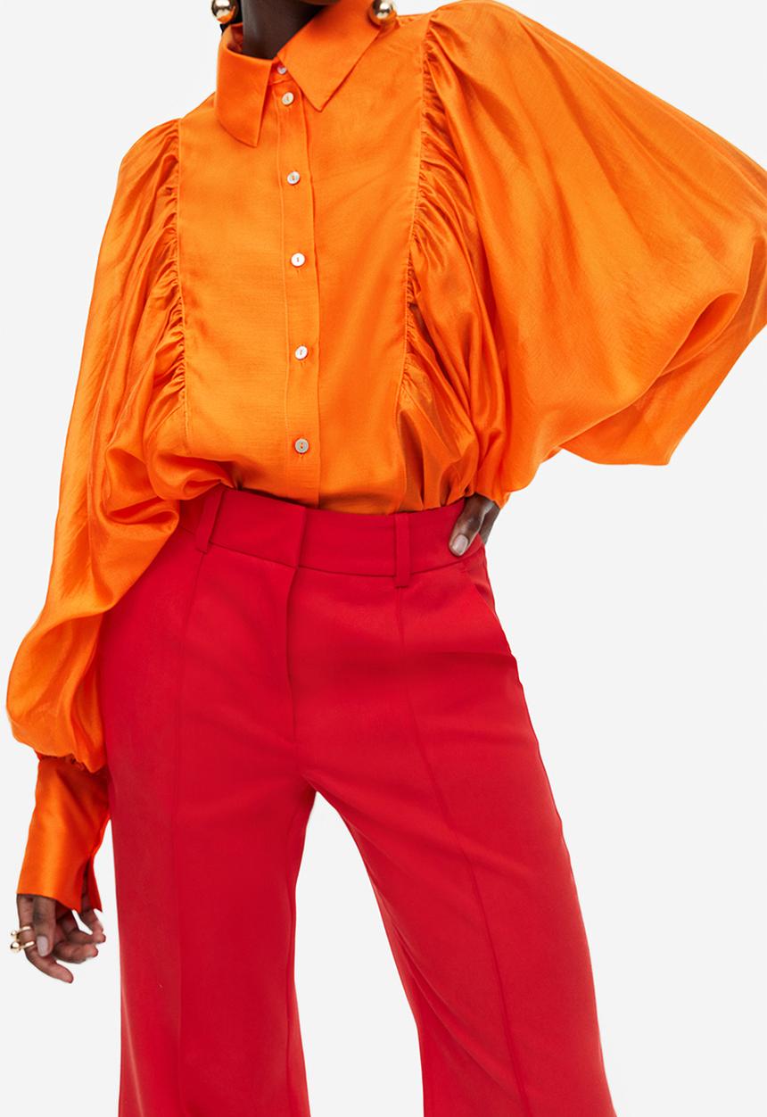 H&M - Flared tailored trousers - red