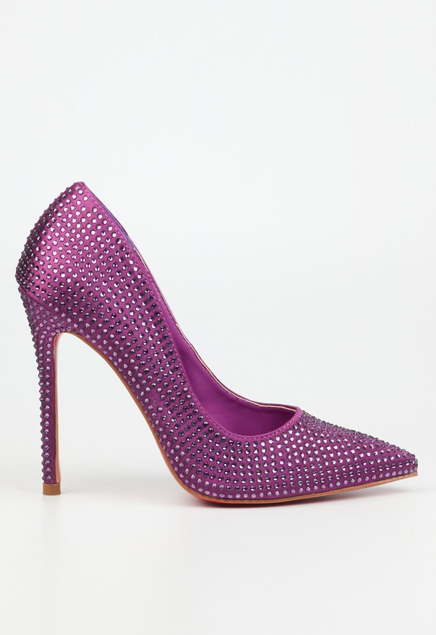 Miss Black - Lou 27 court heel - purple