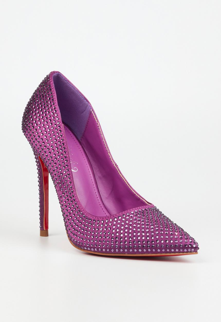 Miss Black - Lou 27 court heel - purple