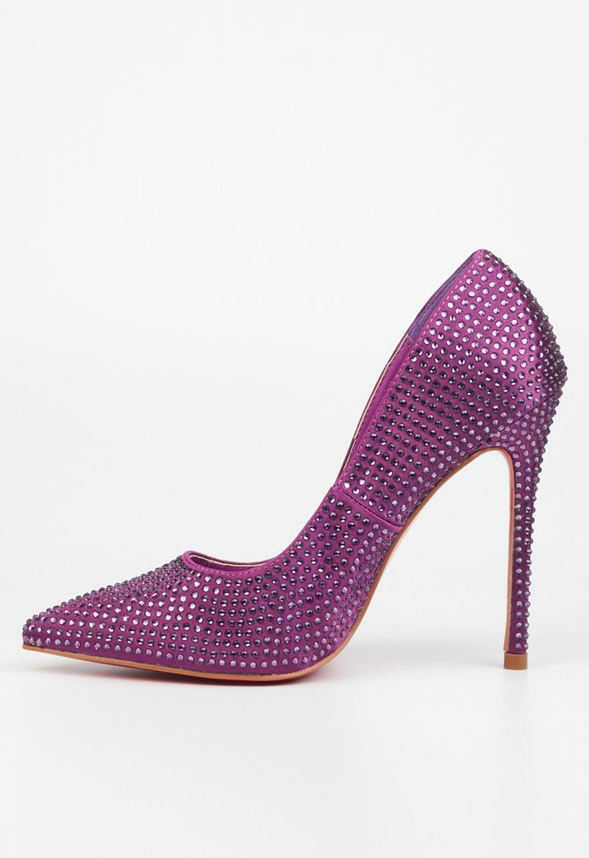 Miss Black - Lou 27 court heel - purple