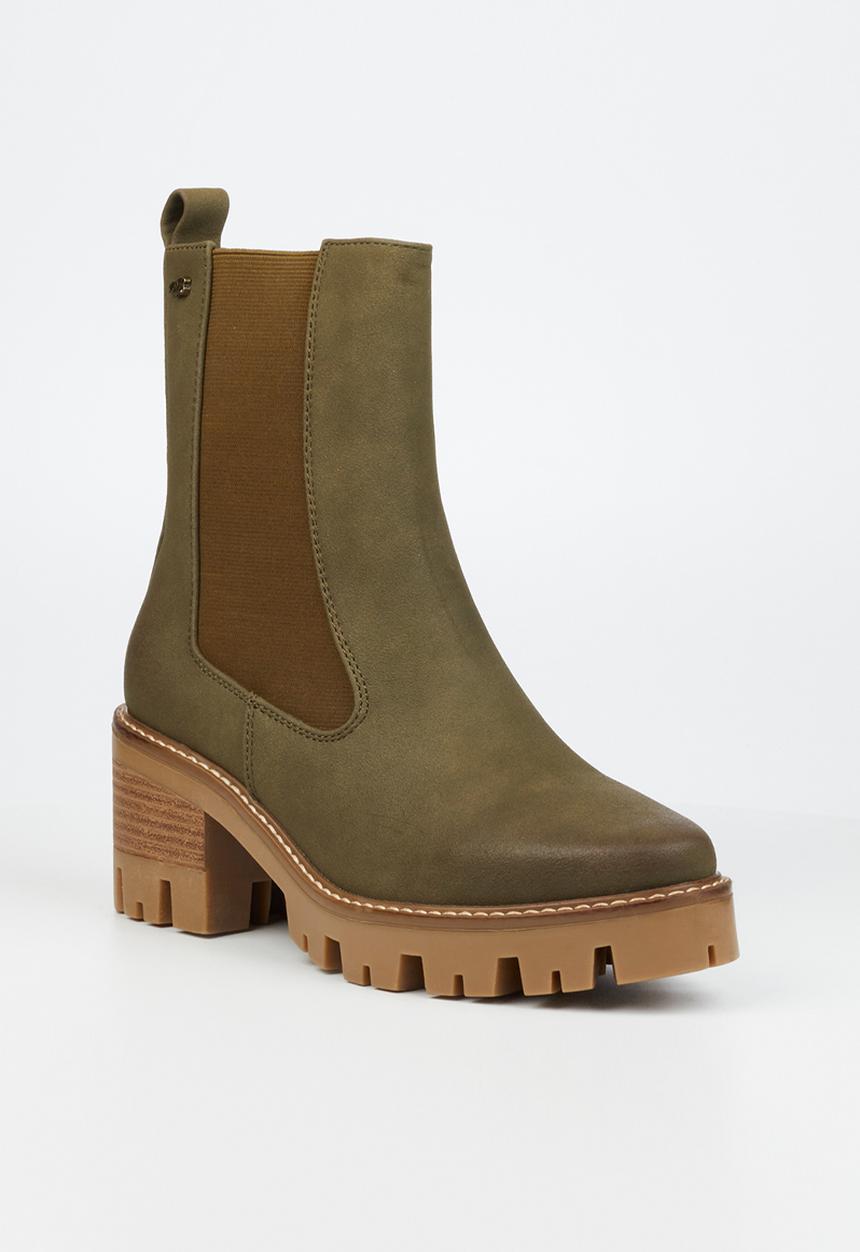 Miss Black - Vixen 1 chelsea boot - olive