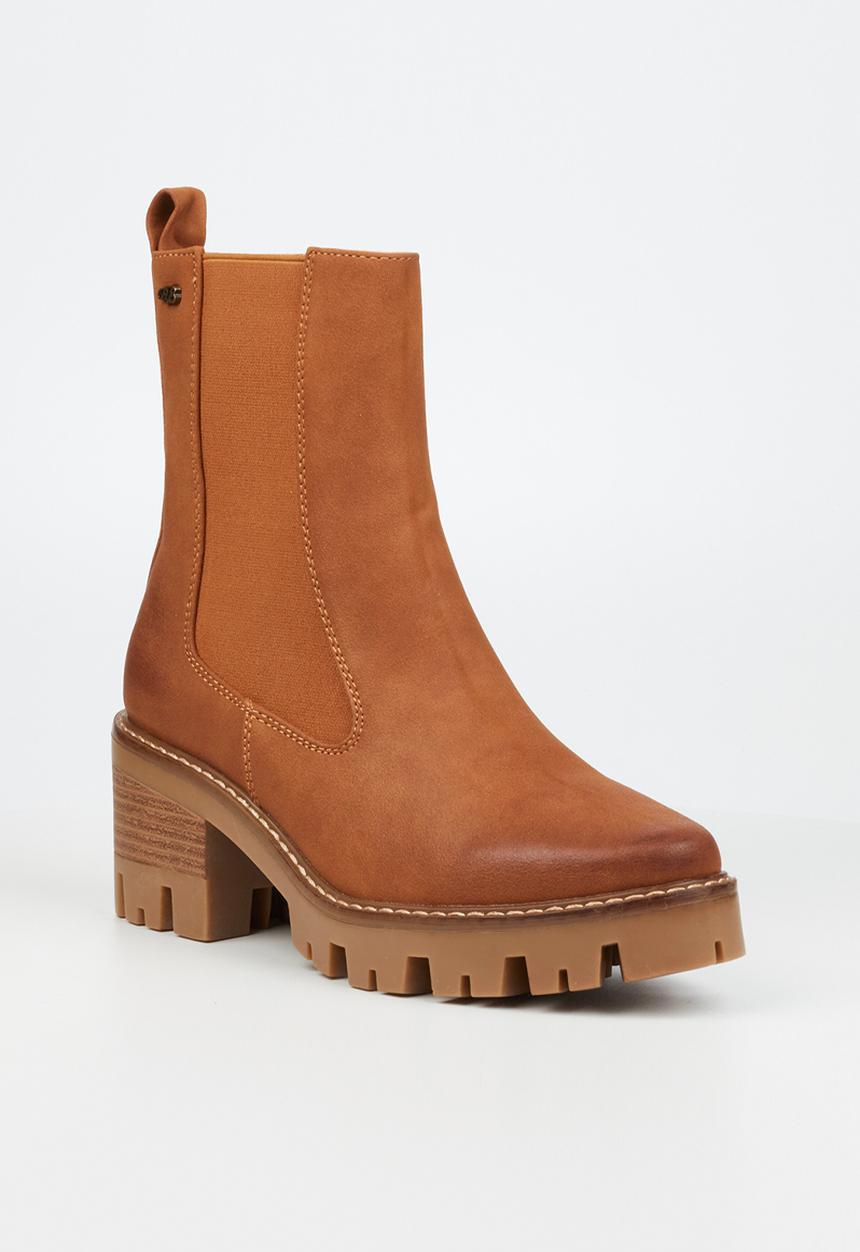 Miss Black - Vixen 1 chelsea boot - tan