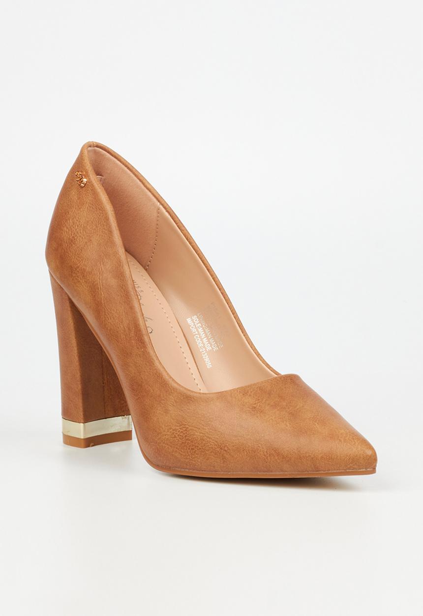 Miss Black - Pisa1 court heel - camel