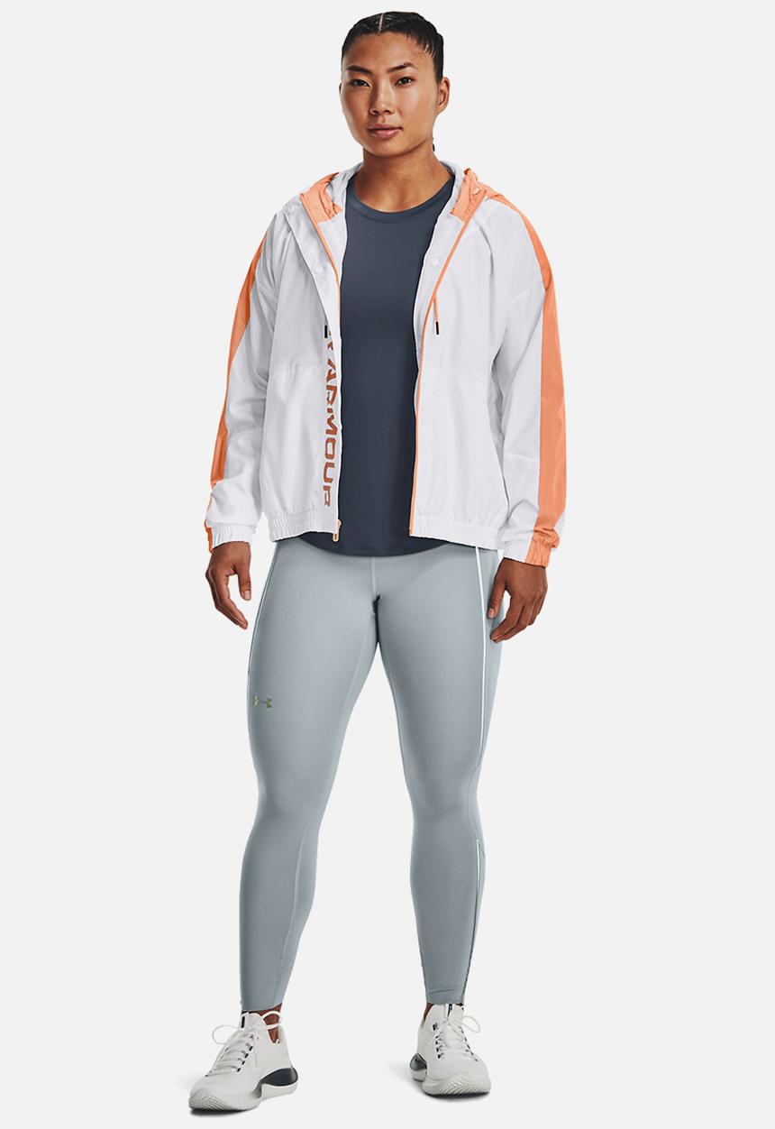 Under Armour - Ua rush woven fz jacket - white/mellow orange