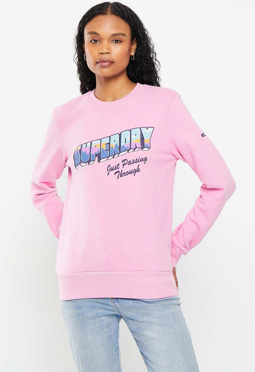 Superdry. - Vintage travel crew - pink lilac