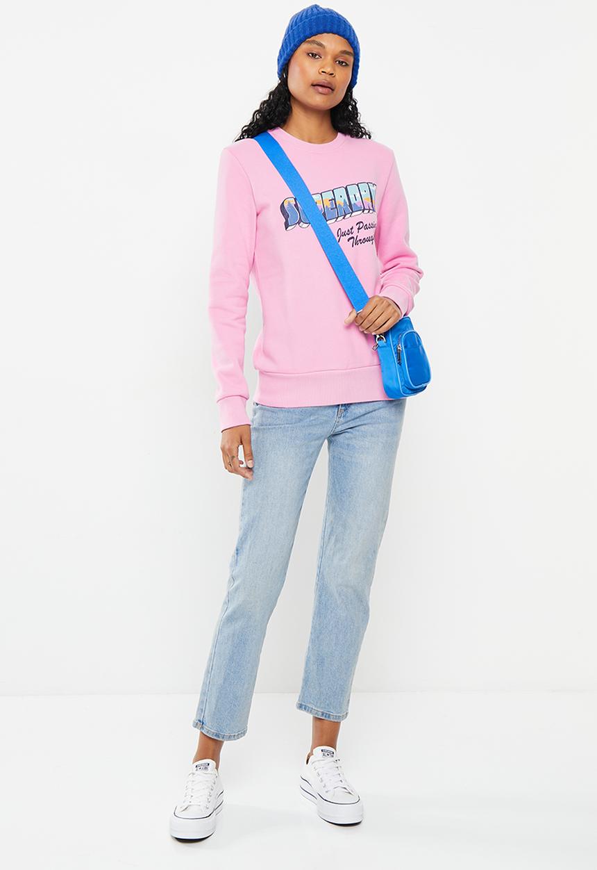 Superdry. - Vintage travel crew - pink lilac