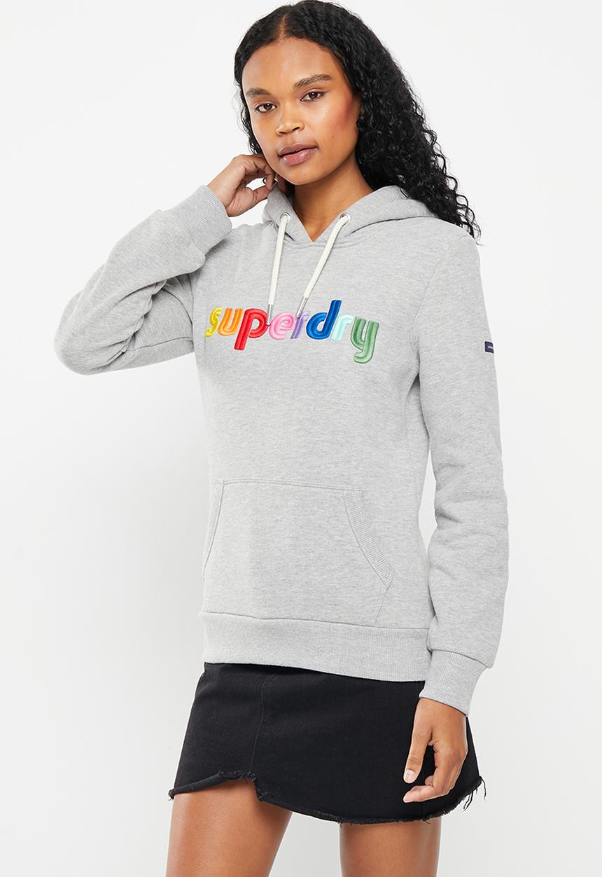 Superdry. - Vintage cl rainbow hood - grey marl
