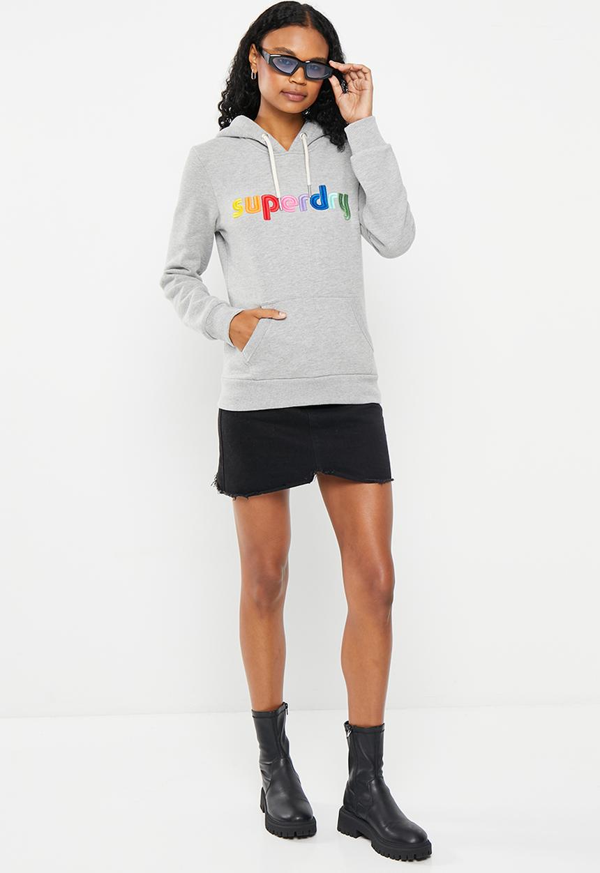 Superdry. - Vintage cl rainbow hood - grey marl