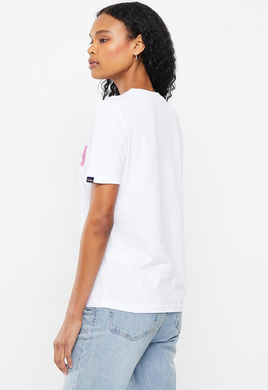 Superdry. - Vintage cl rainbow tee - optic