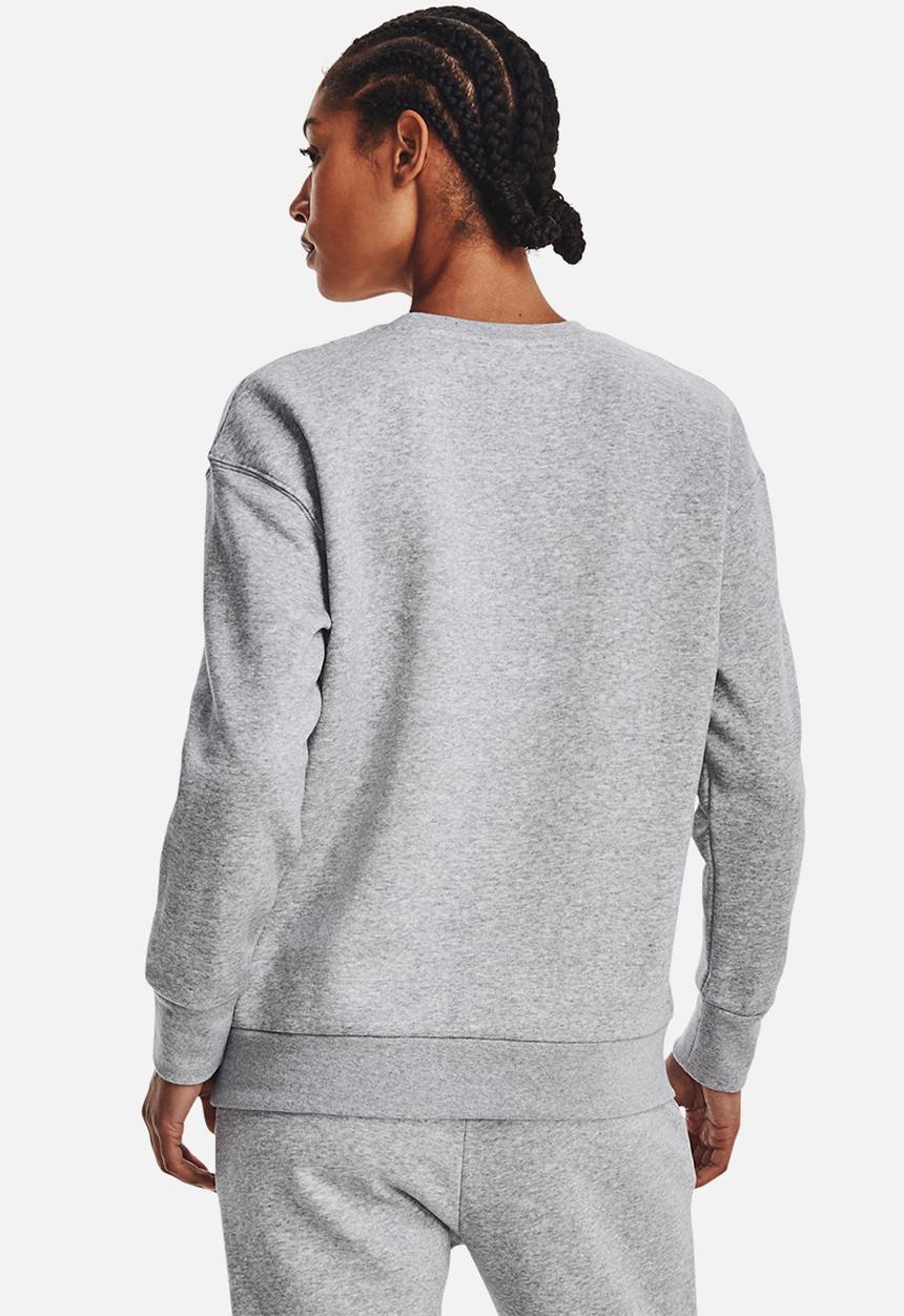 Under Armour - Essential fleece crew - mod gray light heather/white
