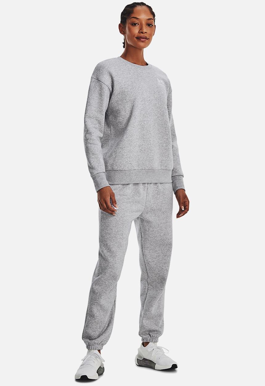 Under Armour - Essential fleece crew - mod gray light heather/white