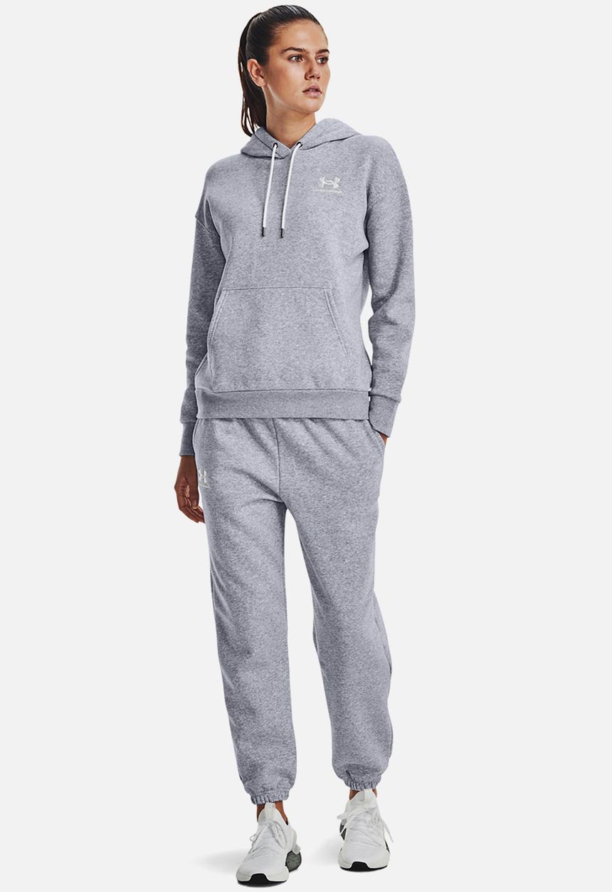 Under Armour - Essential fleece joggers - mod gray light heather/white