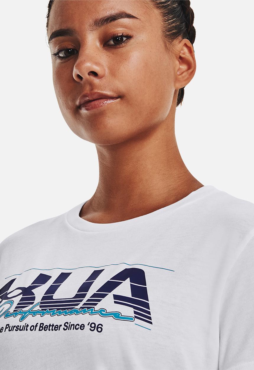 Under Armour - Ua vintage performance short sleeve - white/sonar blue