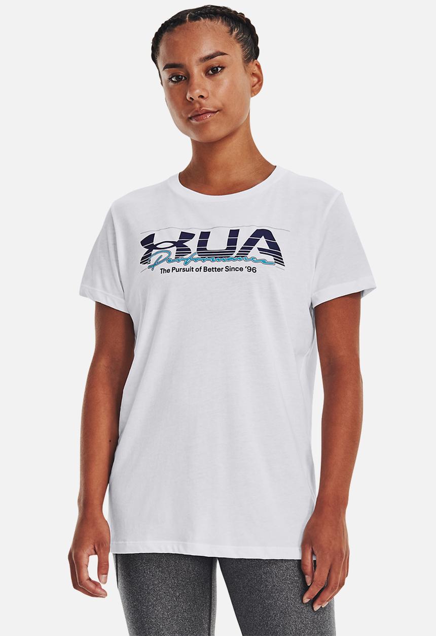 Under Armour - Ua vintage performance short sleeve - white/sonar blue