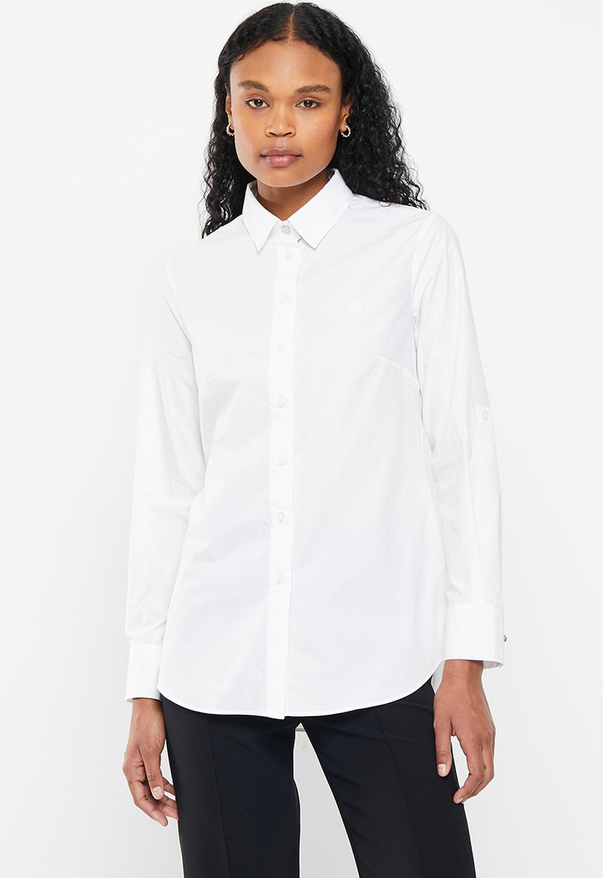 Pringle of Scotland - PRINGLE SAPPHIRE LONG SLEEVE SHIRT -WHITE