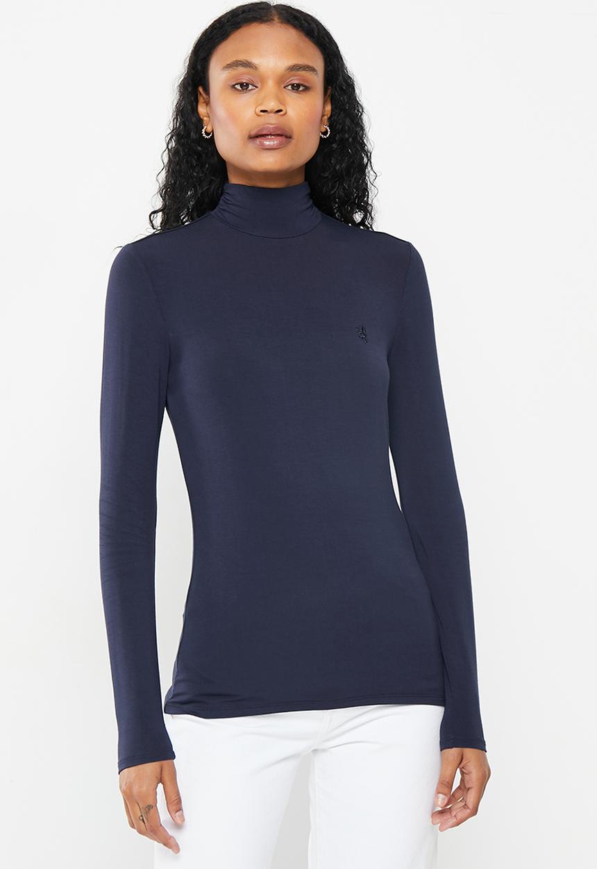 Pringle of Scotland - Long sleeve turtle neck tee - navy