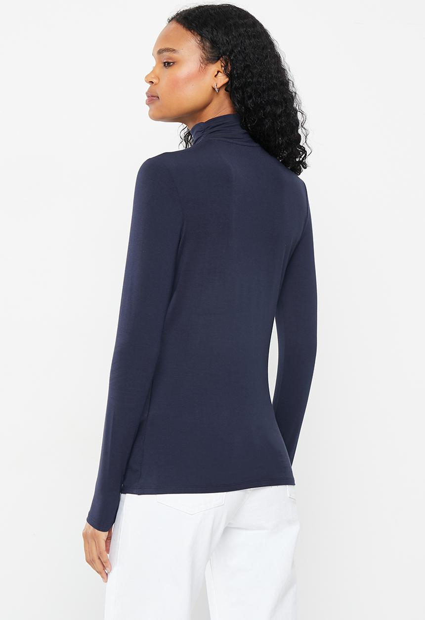 Pringle of Scotland - Long sleeve turtle neck tee - navy