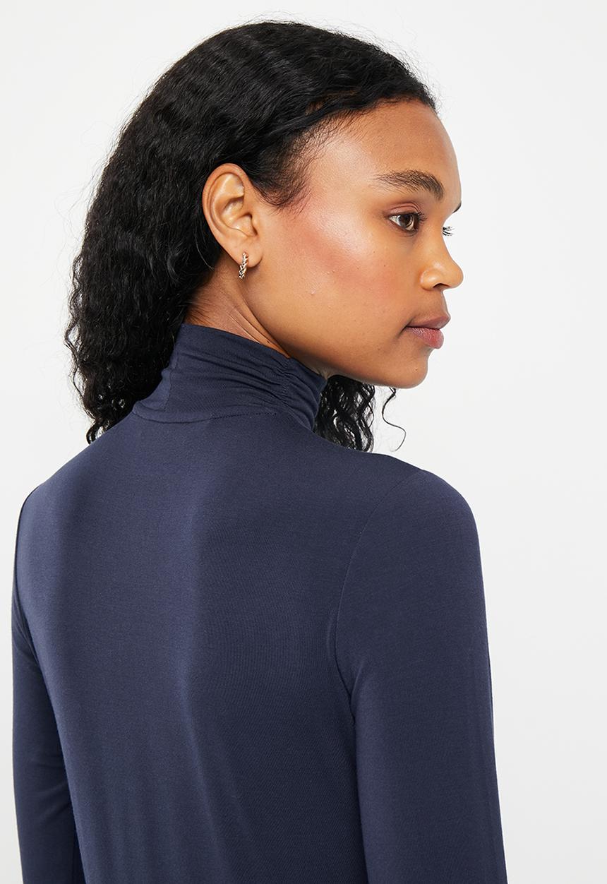 Pringle of Scotland - Long sleeve turtle neck tee - navy