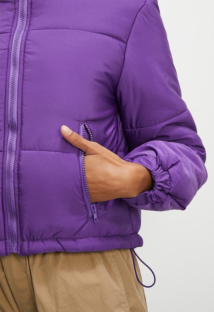 Blake - Cropped puffer - purple