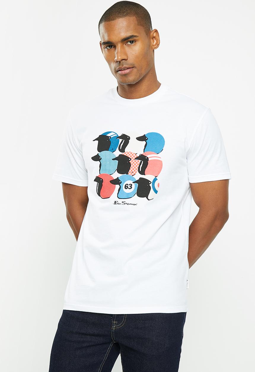 Ben Sherman - Scooter helmet tee-shirt - white