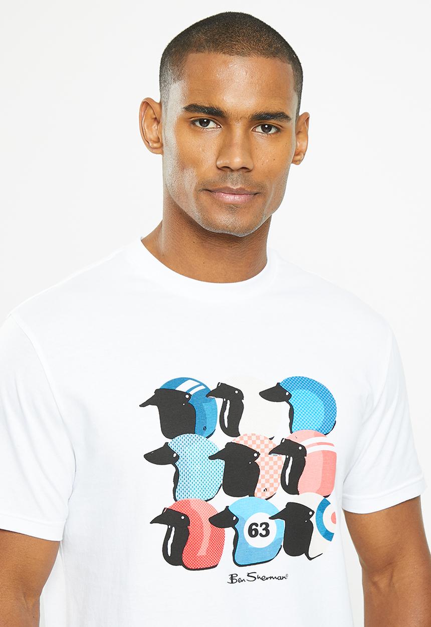 Ben Sherman - Scooter helmet tee-shirt - white