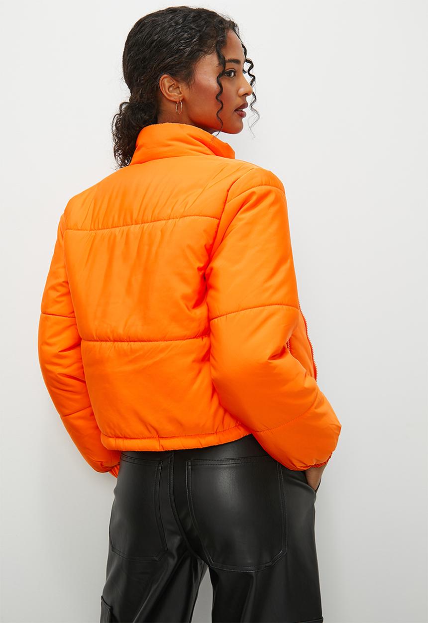 Blake - Cropped puffer - orange