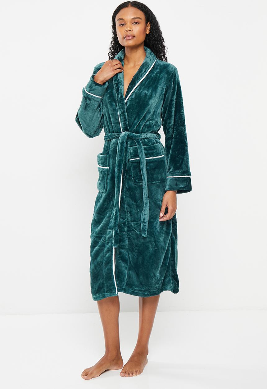 dailyfriday - Pipe faux mink gown - emerald