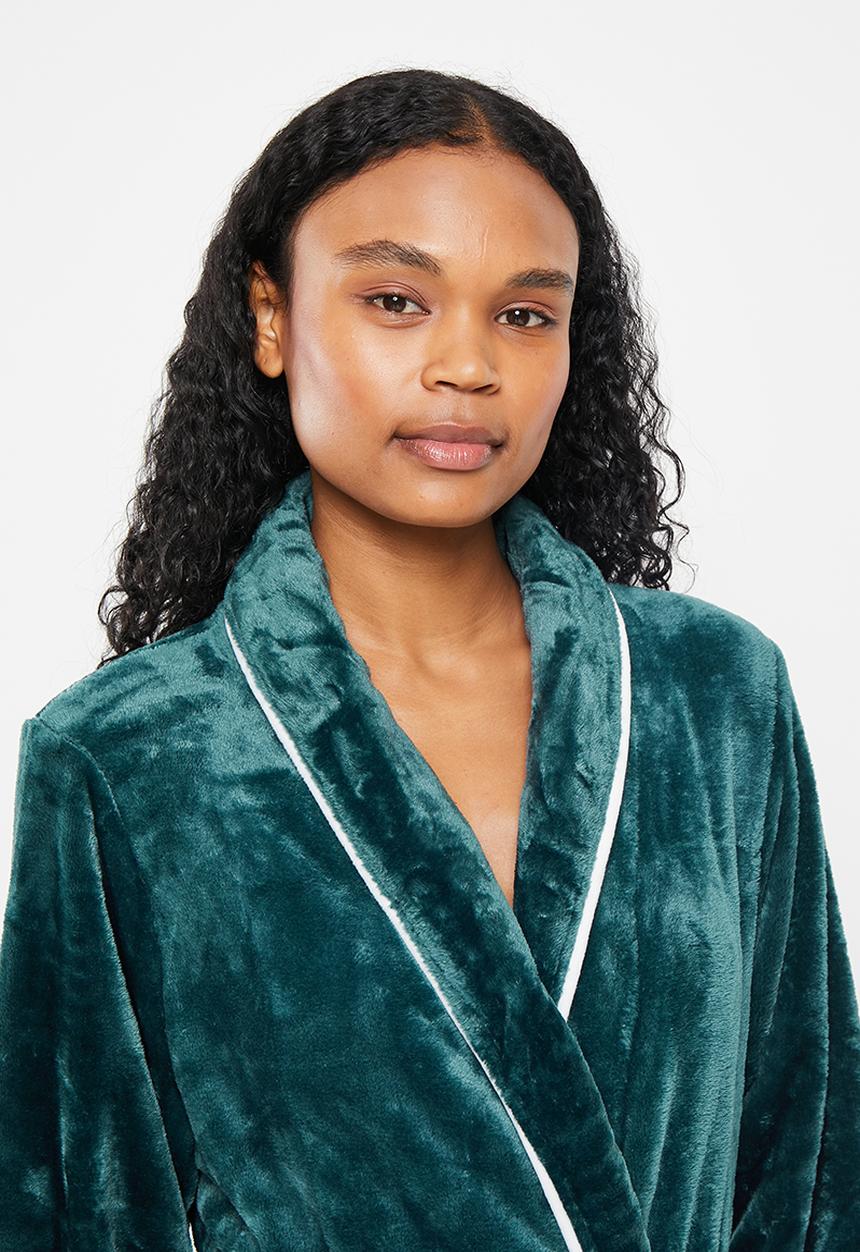 dailyfriday - Pipe faux mink gown - emerald