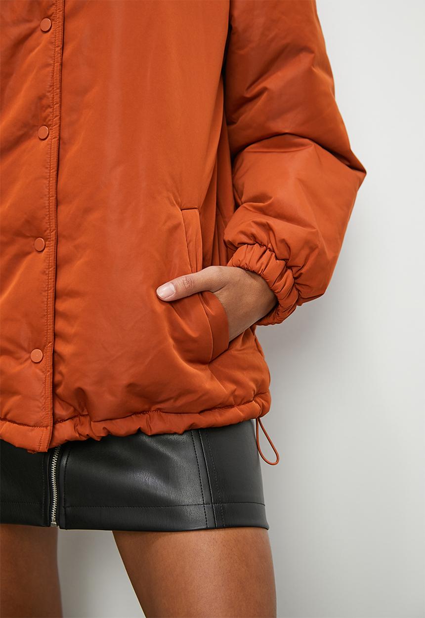 Blake - Oversized wadded puffer - terracotta