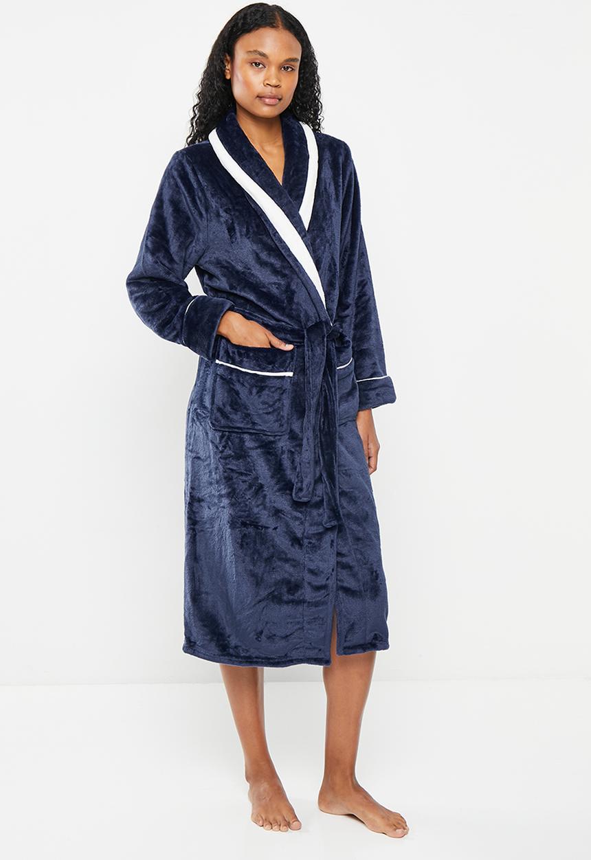 dailyfriday - Stripe collar gown - navy