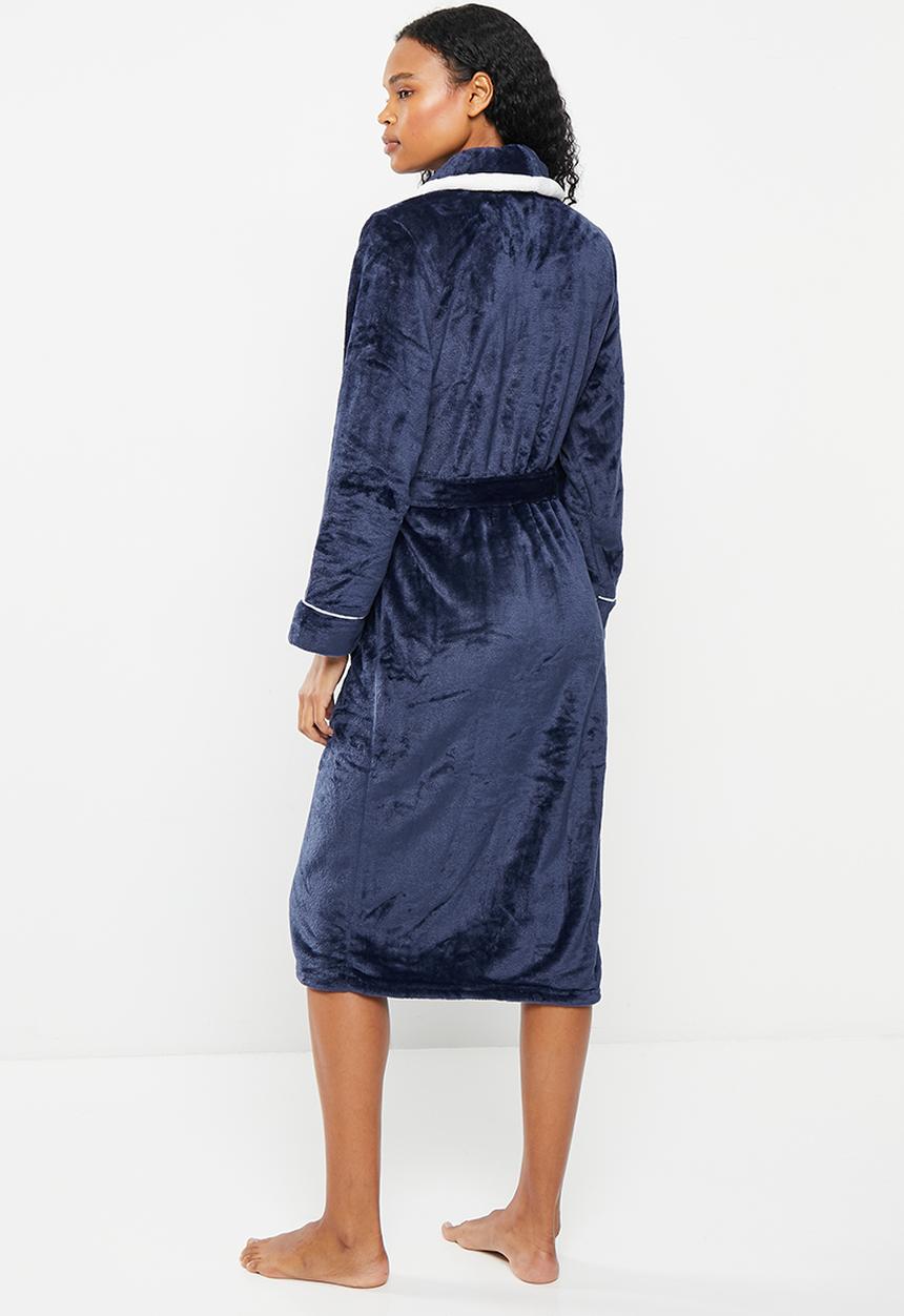 dailyfriday - Stripe collar gown - navy